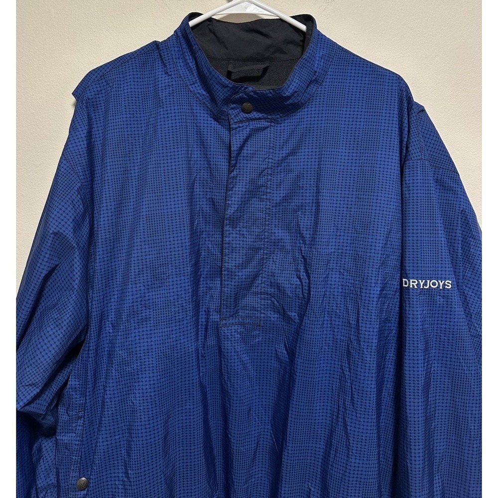 DryJoys By FootJoy Mens Windbreaker Jacket Size Large Long Sleeve Blue - Picture 2 of 8